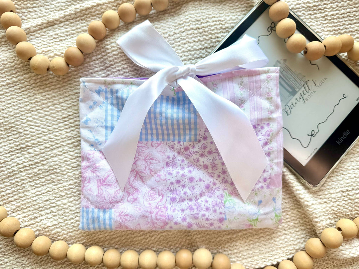 Pastel Patchwork Quilted Kindle/E-Reader Sleeve