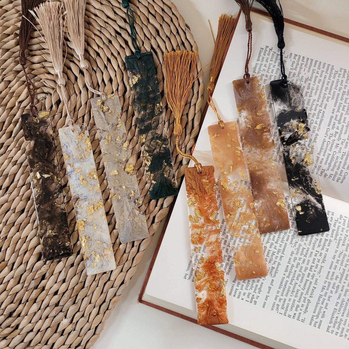 Marbled Resin Bookmark