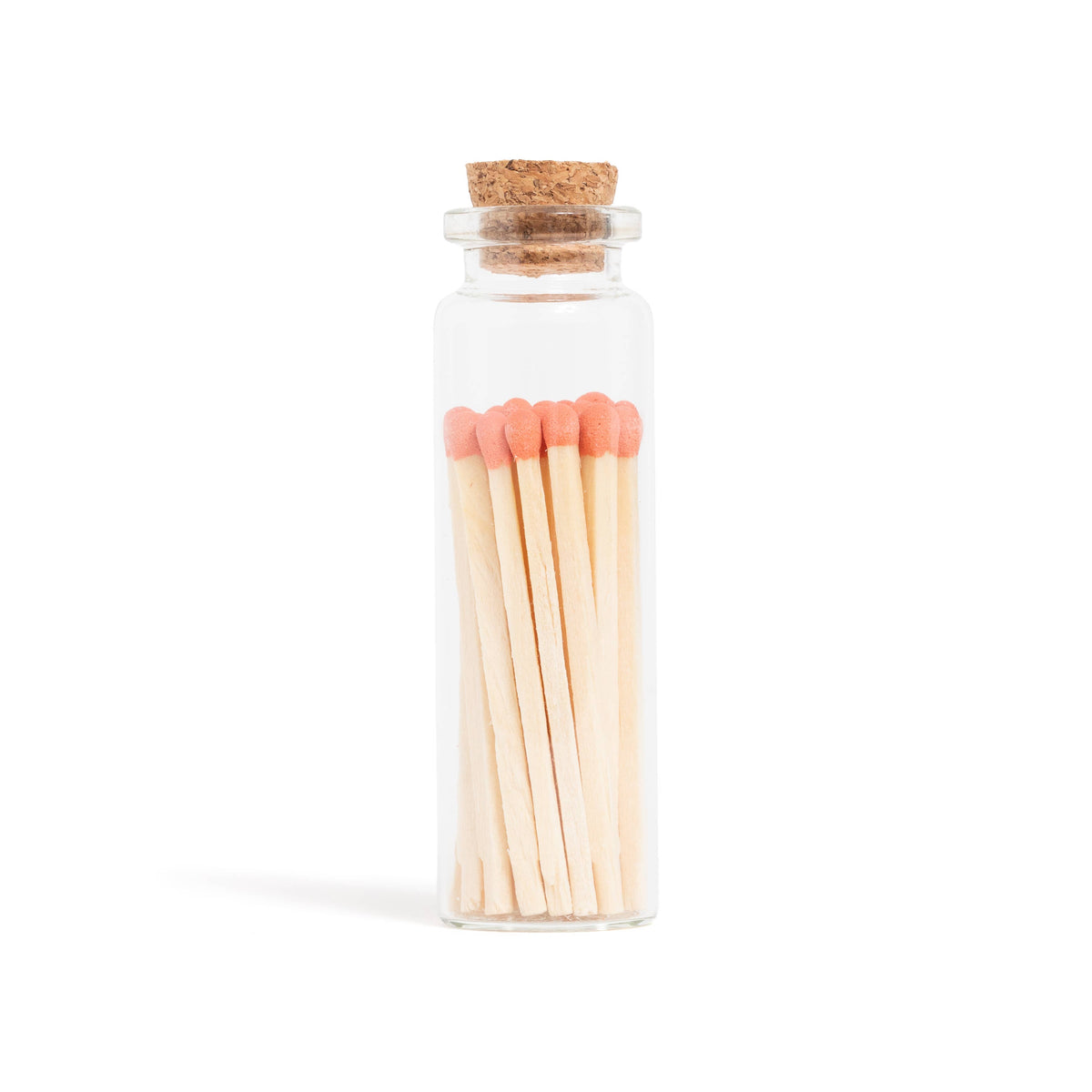 Coral Peach Matches in Small Corked Vial