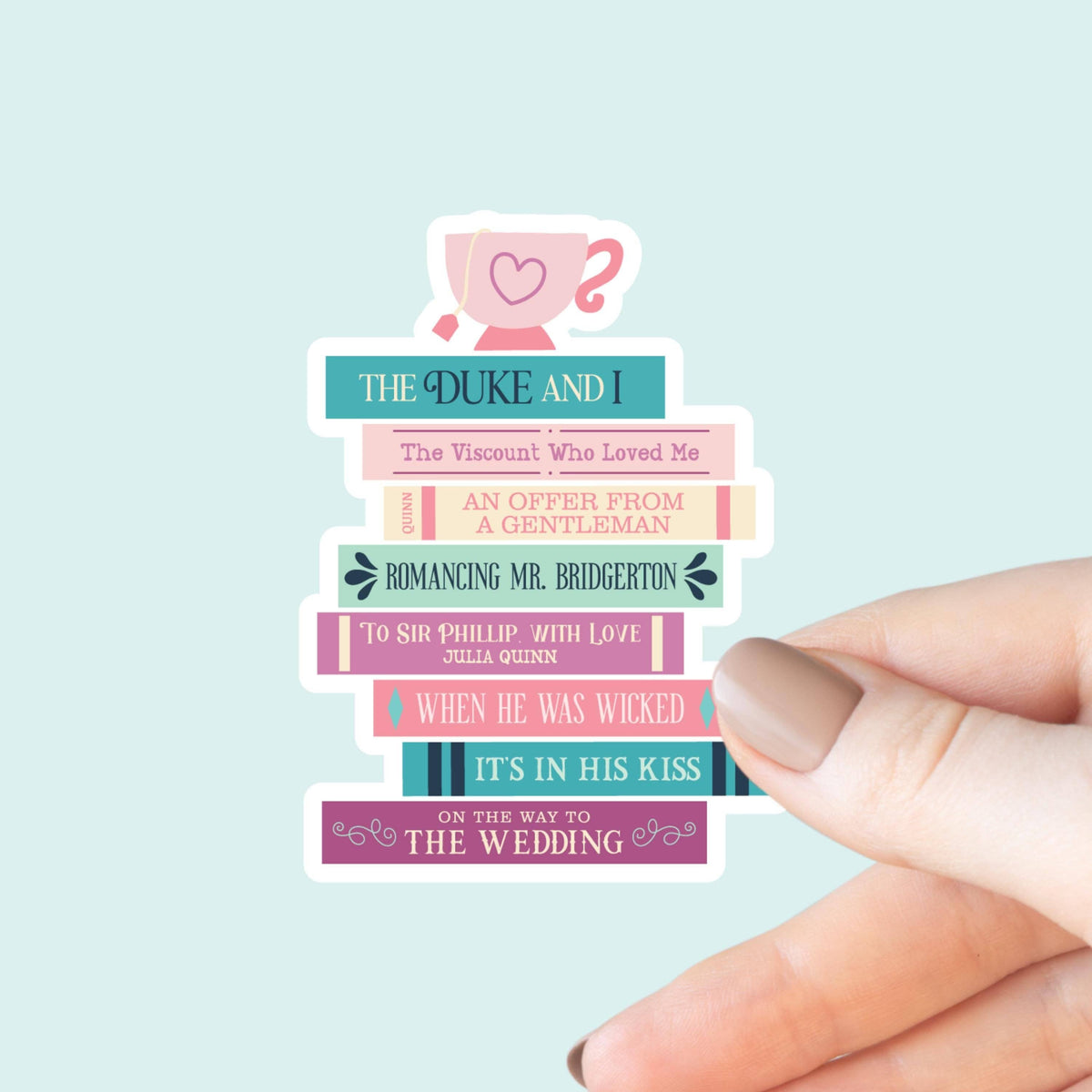Bridgerton Book Stack Sticker