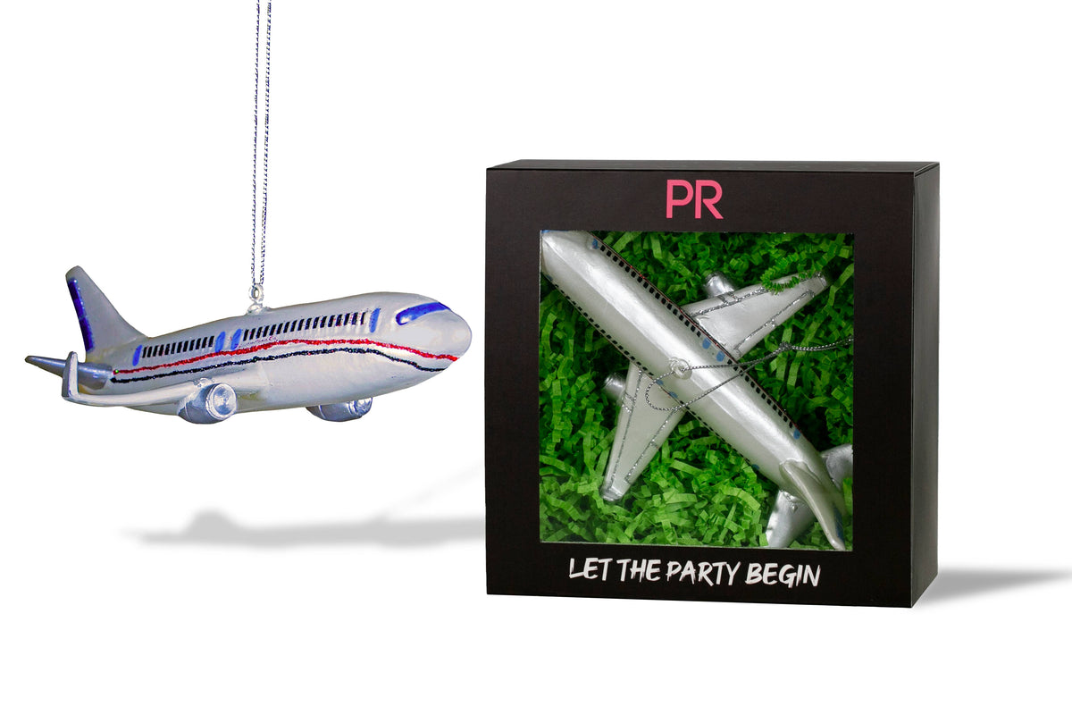Party Rock | Airplane Glass Ornament