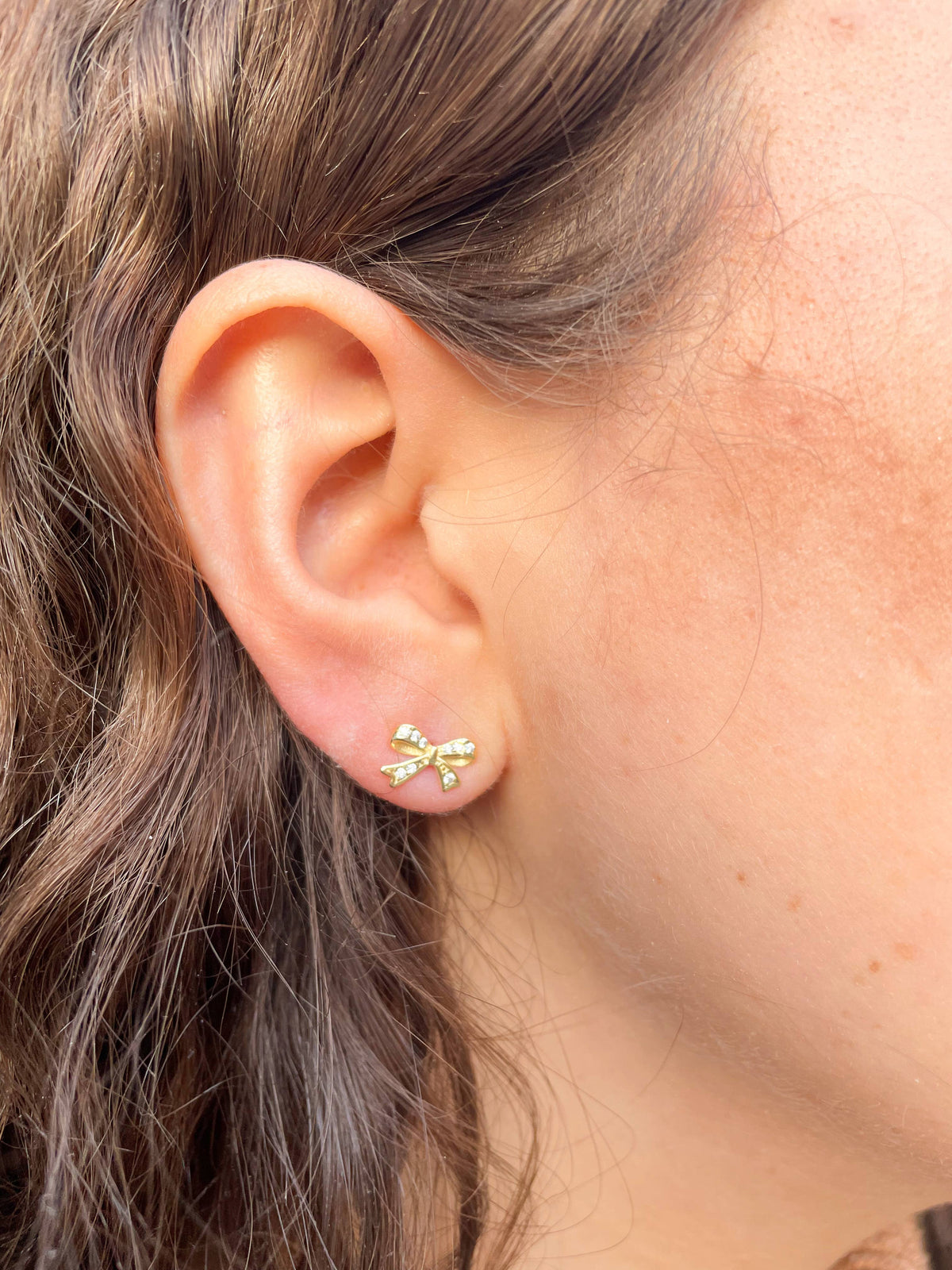 Pave Bow Earring