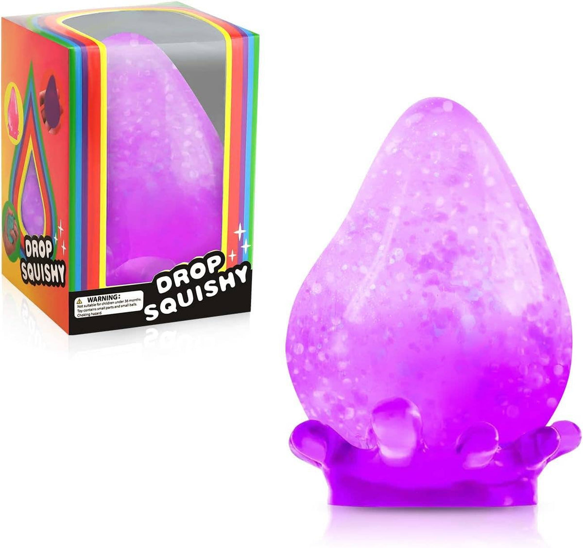 Cube Teardrop Bear Slow Rising Stress Relief Squeeze Toy Box