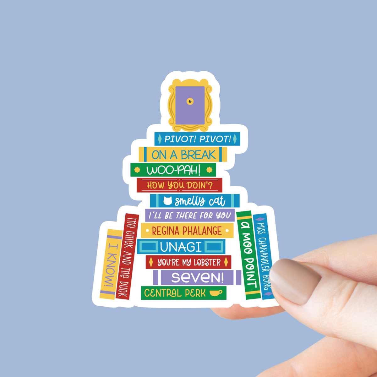 Friends Book Stack Sticker