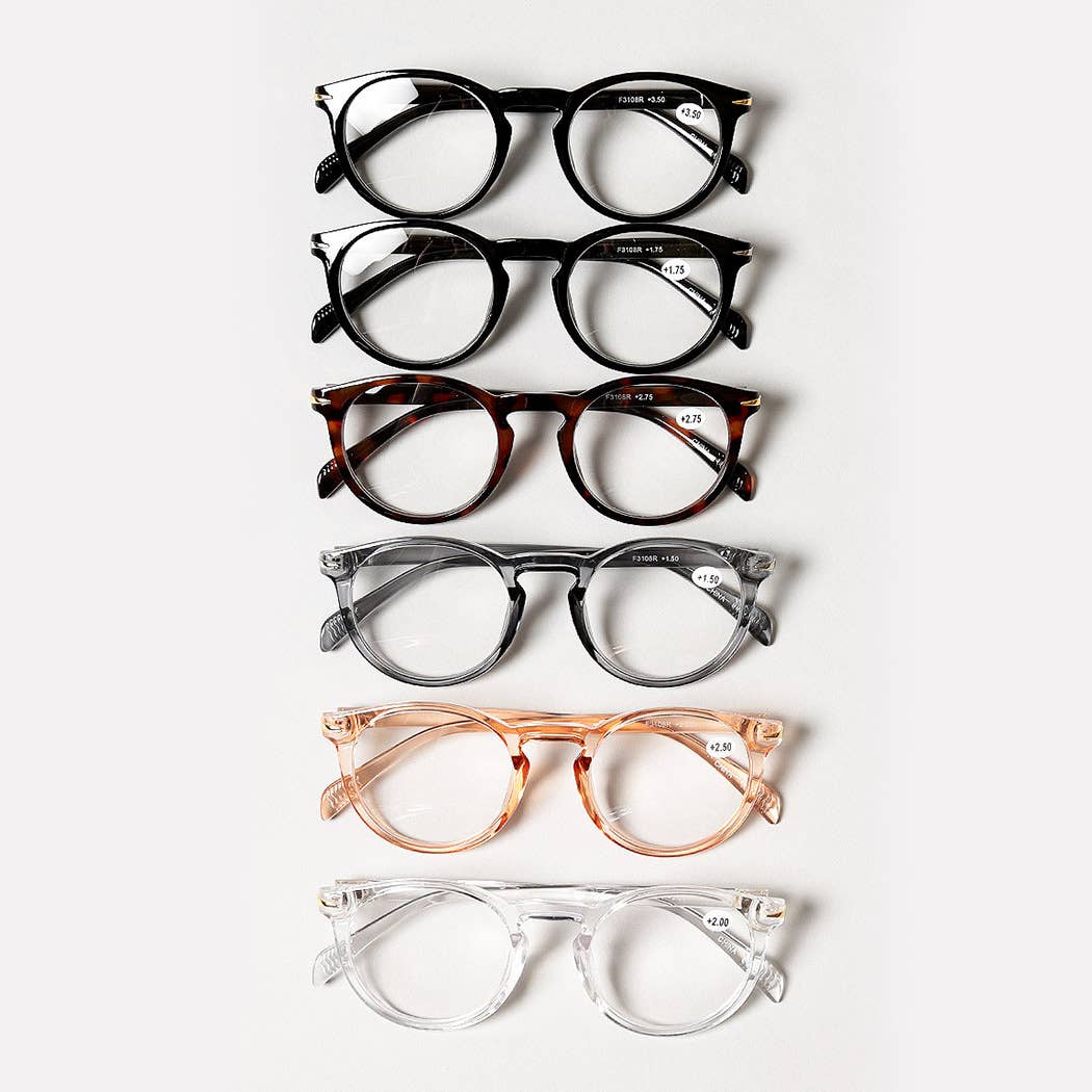 Unisex Round Bold Frame Reading Glasses