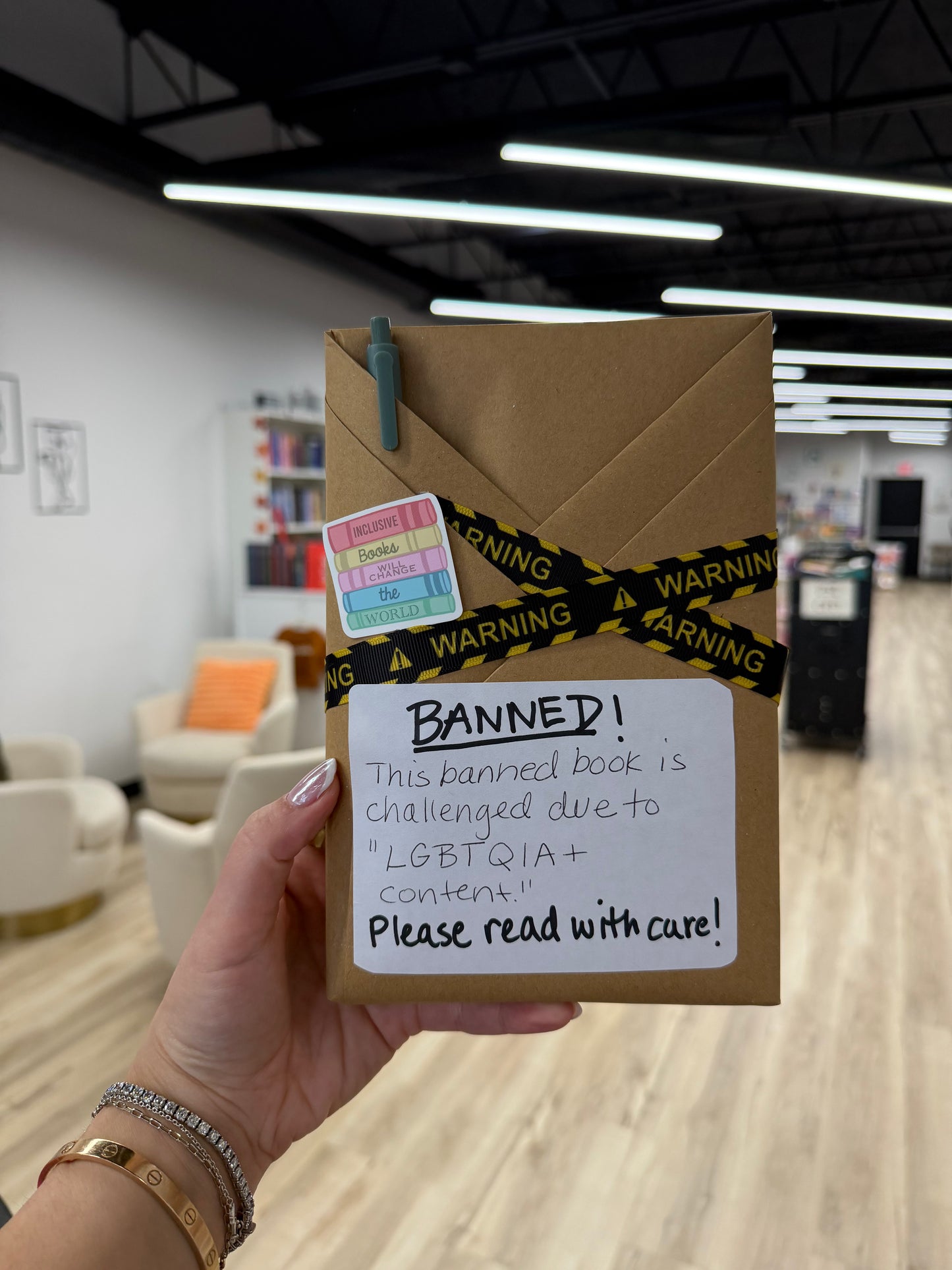 Banned Blind with a Book