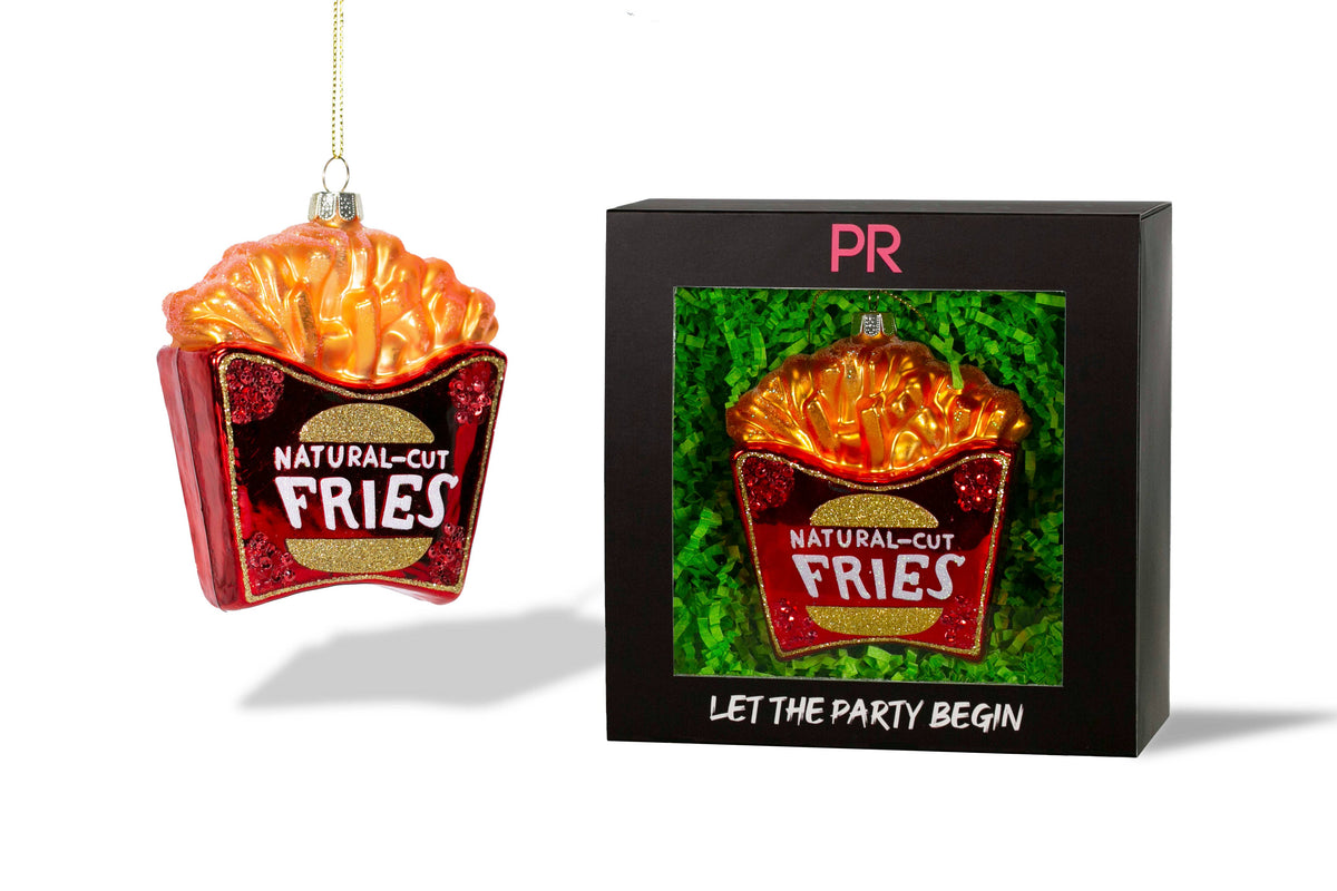 Party Rock | French Fries Glass Ornament
