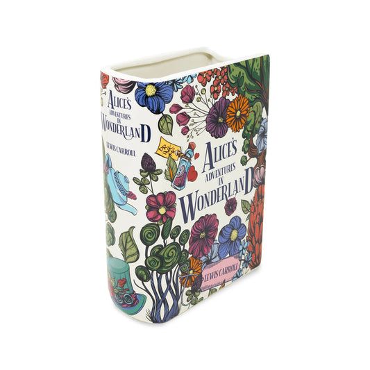 (CASE PACK) Large Book Vase, Alice in Wonderland