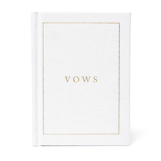 Wedding Vow Books - Wedding Keepsake Book w/Gold Foil Linen