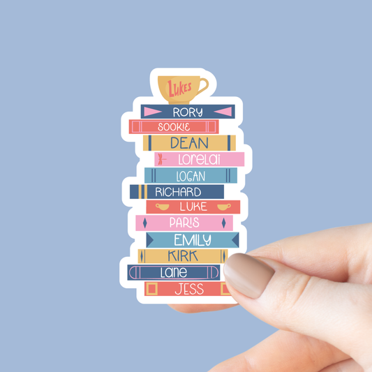 Gilmore Book Stack Sticker