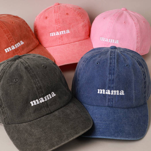 Mama Embroidered Cotton Baseball Cap
