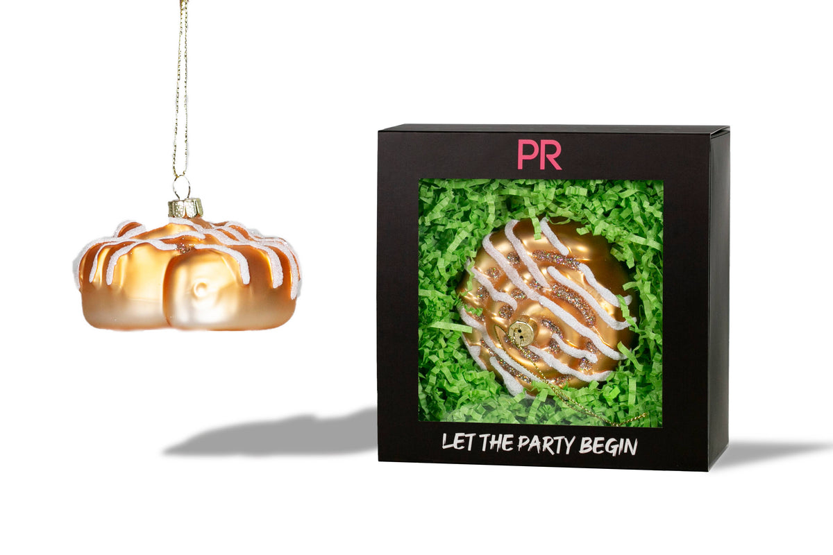 Party Rock | Cinnamon Bun Glass Ornament