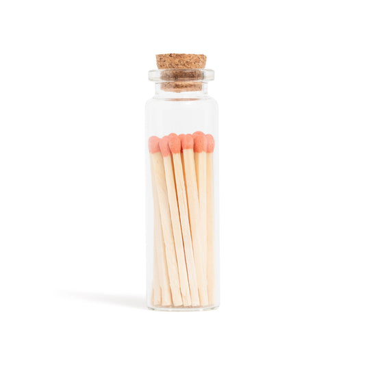 Coral Peach Matches in Small Corked Vial