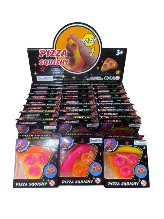 Pizza Squishy Super Solid Squish Toy – 24pc Counter Display
