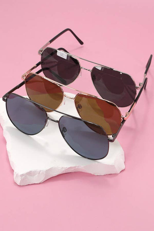 DOUBLE BRIDGE SUNGLASSES AVIATOR SET | 40SG814-12 Pack