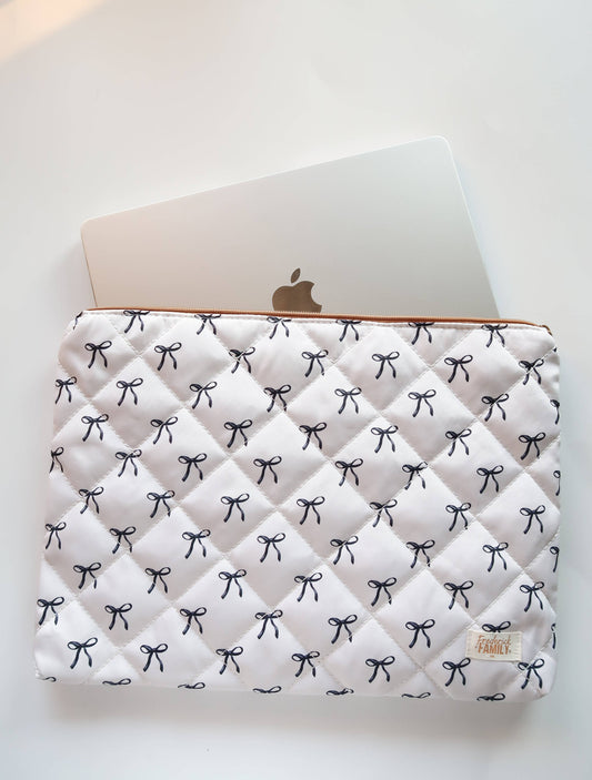 Quilted Laptop Sleeve 15", MacBook Sleeve, Aesthetic Laptop Case, Lightweight Protective Computer Cover