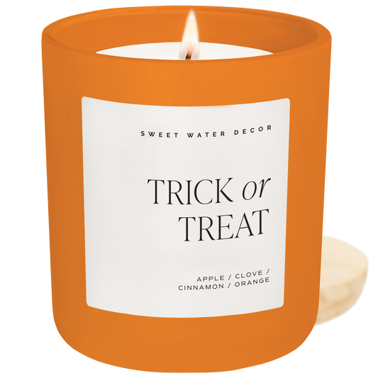 Trick or Treat 15 oz Soy Candle, Matte Jar - Halloween