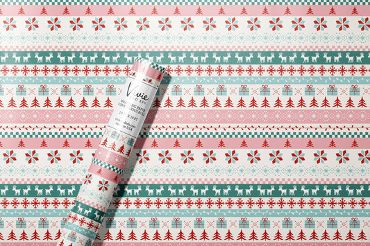 Christmas Fair Isle Wrapping Paper Roll
