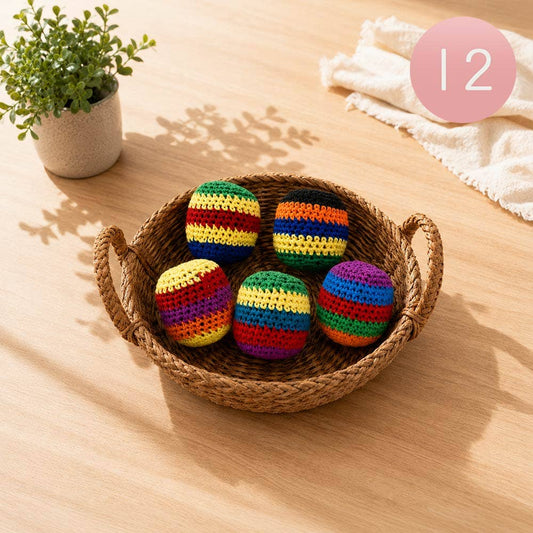 12PCS - Crochet Hacky Sack Toy Balls