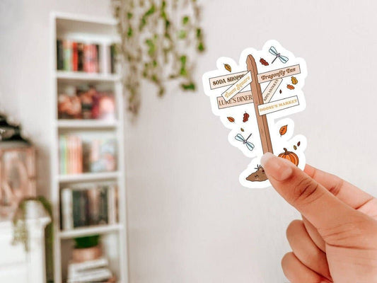 Gilmore Girls Autumn Sign Post Sticker