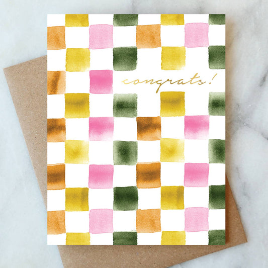 Checkerboard Congrats Greeting Card