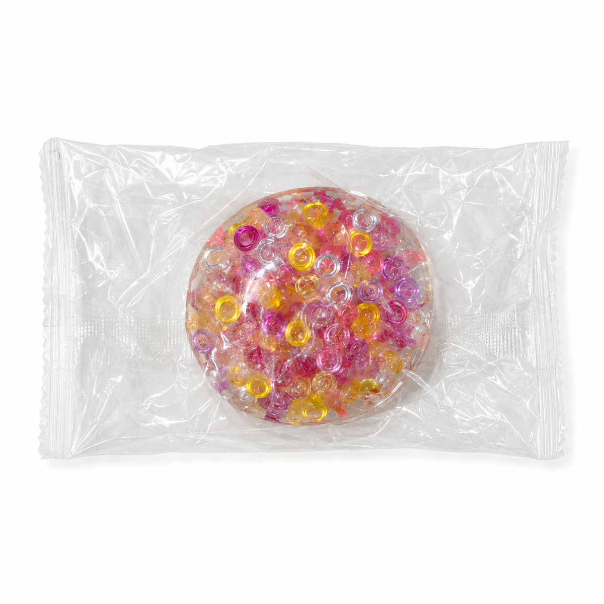 Colorful Bead-Filled Clear Squishy Sensory Toy