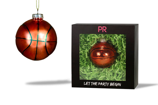 Party Rock | Basketball Glass Ornament