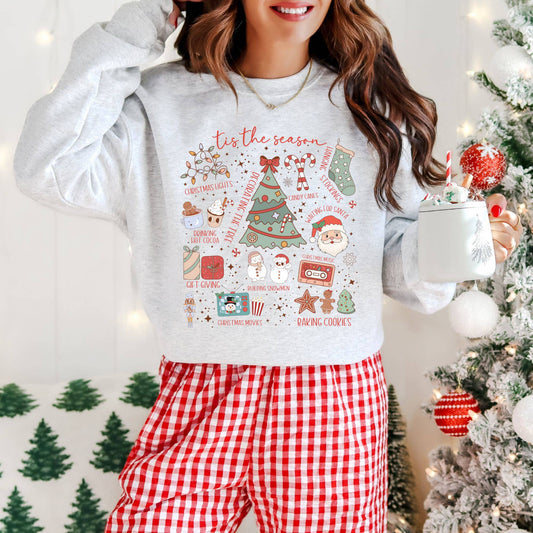 Tis the Season Retro Graphic Christmas Crewneck
