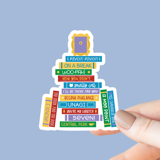 Friends Book Stack Sticker