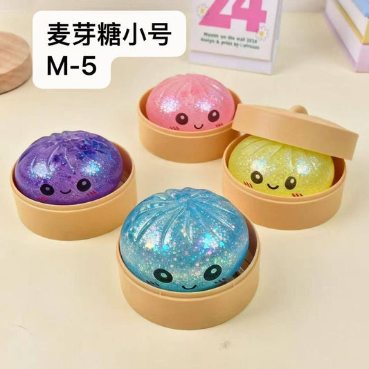 Squishy Glitter Dumplings Toy; Trending; HOT; Bun