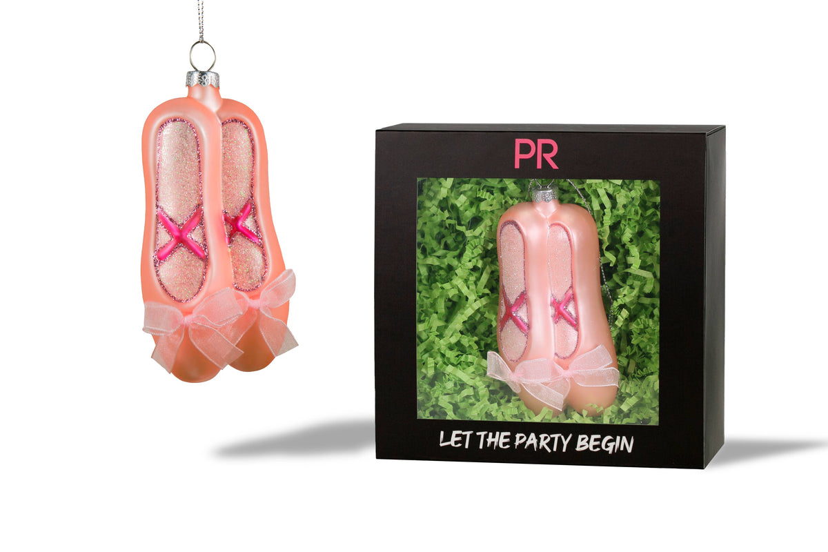 Party Rock | Ballerina Slippers Glass Ornament