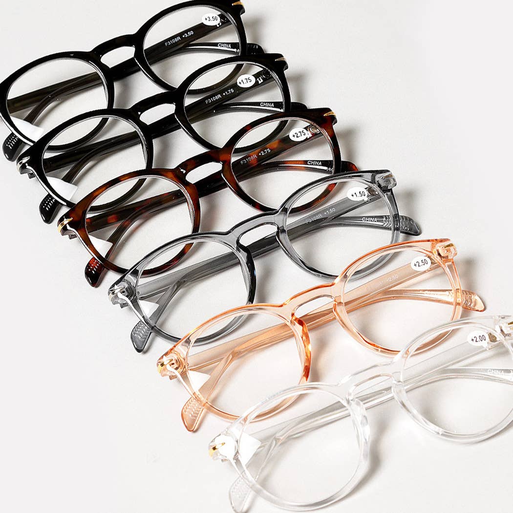 Unisex Round Bold Frame Reading Glasses
