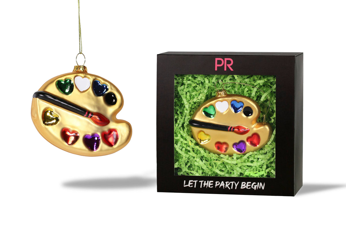 Party Rock | Art Palette Glass Ornament