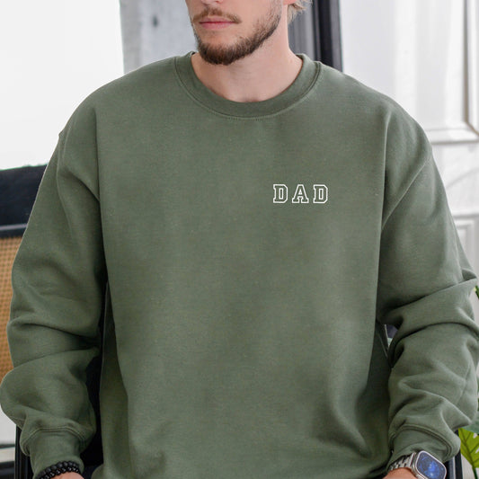 EMBROIDERED Dad Sweatshirt Crewneck Dad Fathers Day Gifts