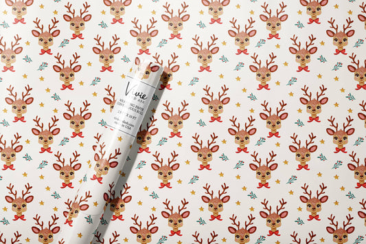 Christmas Reindeer Wrapping Paper Roll 