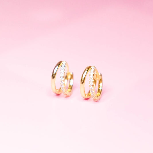 Crystal Ditto Pave Huggie Earring