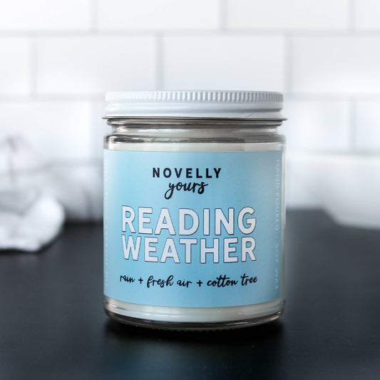 Reading Weather candle | Cozy Rain Storm Bookish Gift