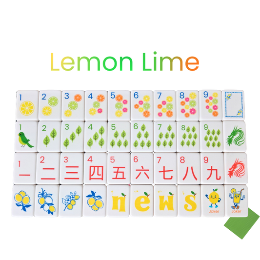 Mahjong Studios – American Mahjong Tiles - Lemon Lime Green Back - PREORDER