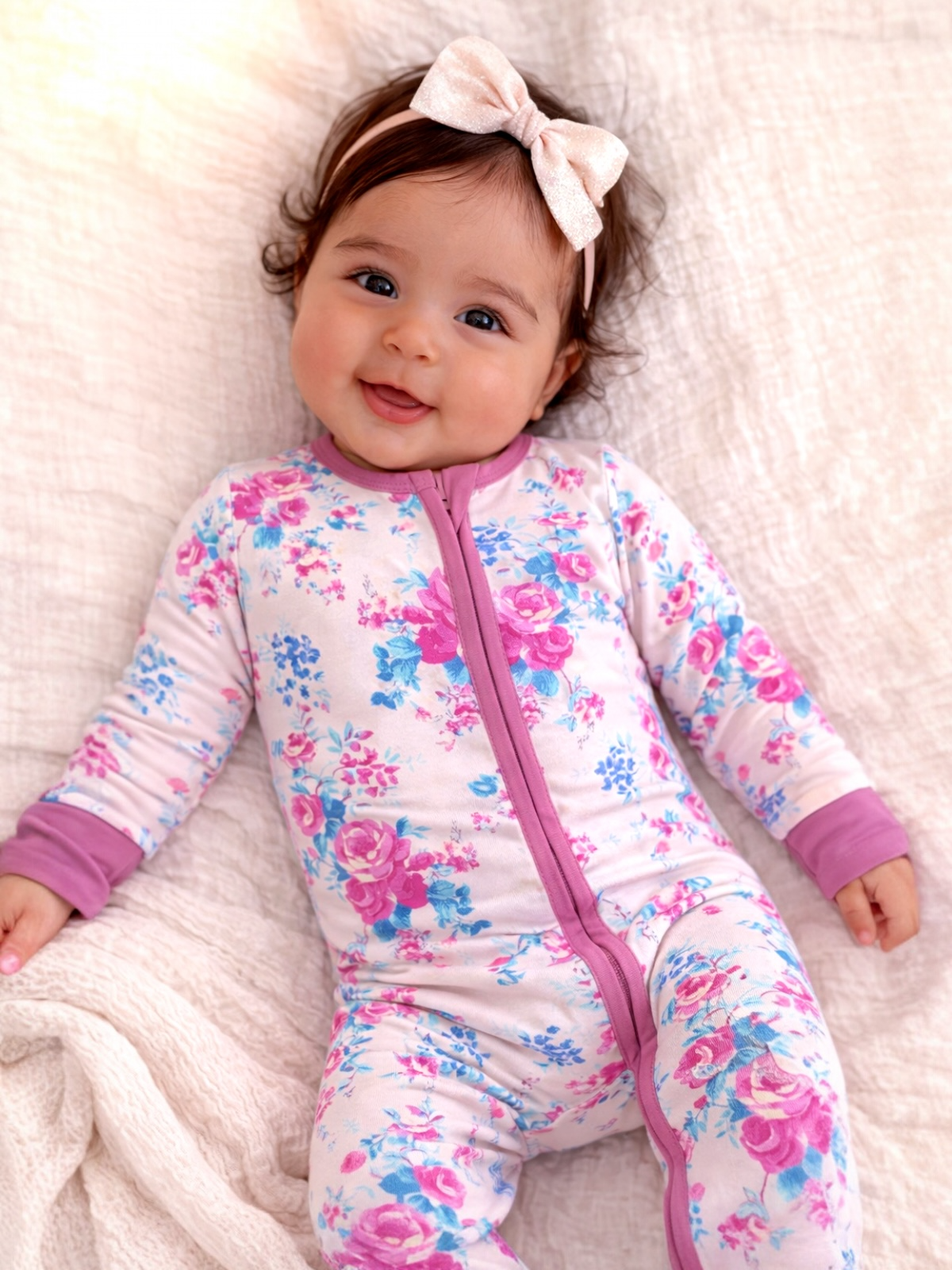 2-Way Zip Romper, Garden Secrets