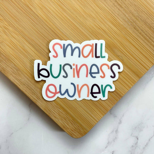 Small Business Owner Sticker, 3-inch