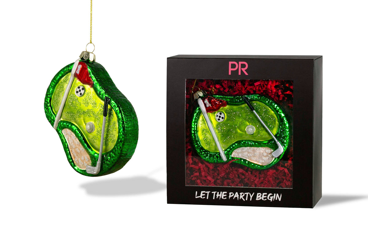 Party Rock | Golf Green Glass Ornament