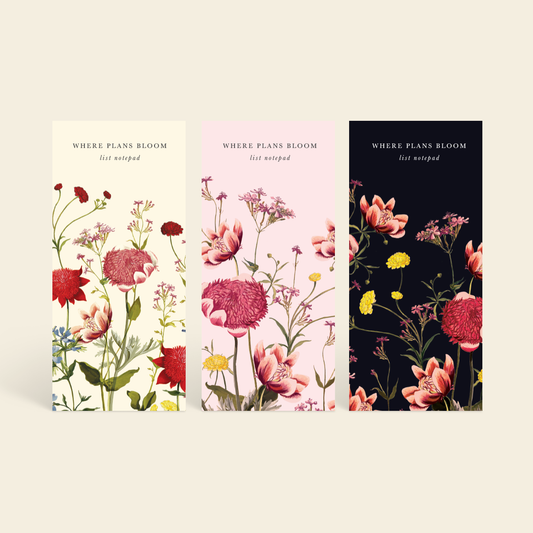 Mother of Pearl Wild Botanicals Set of 3 List Notepads