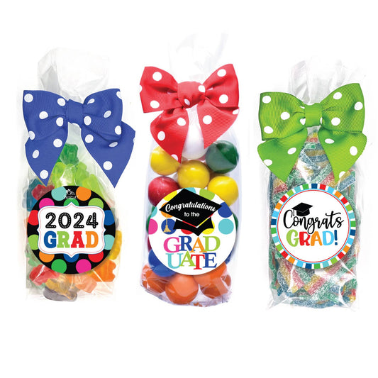 Candy Bags - Graduation Asst - Large - 12 Bags