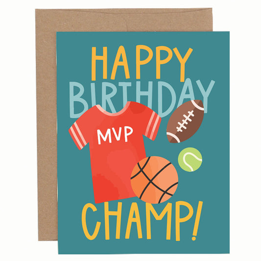Happy Birthday Champ Greeting Card