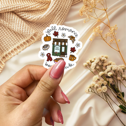 Fall Romance Book Club Glitter Sticker