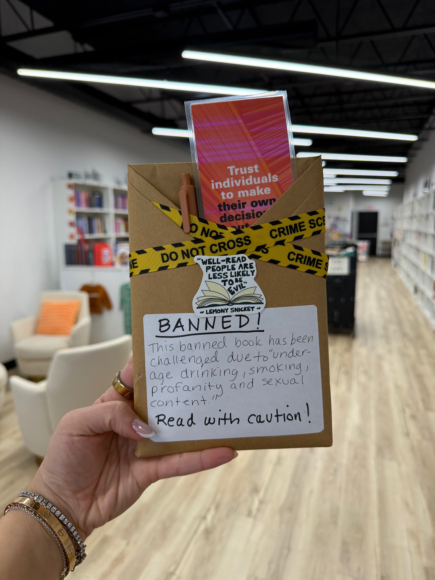 Banned Blind with a Book
