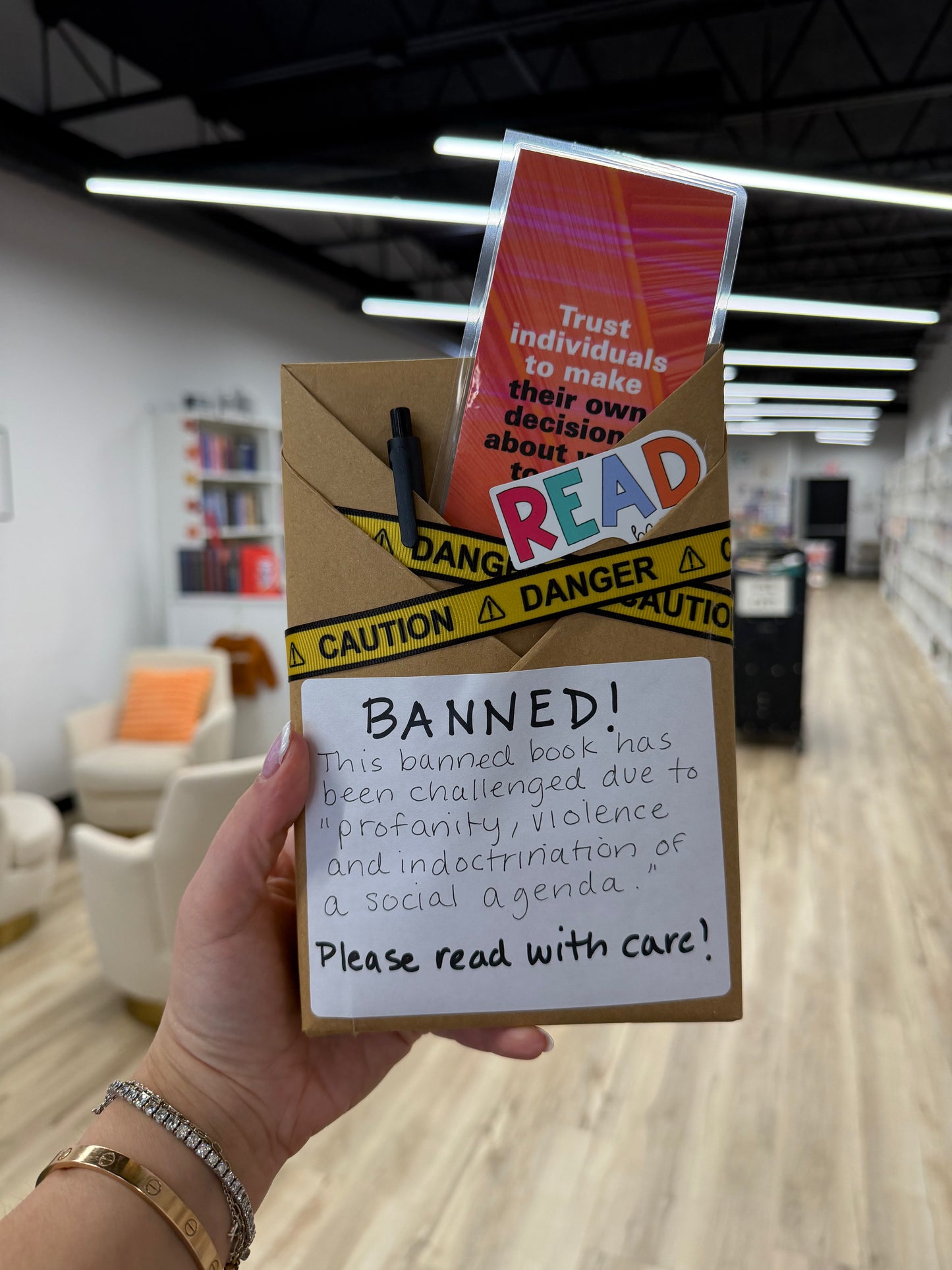 Banned Blind with a Book