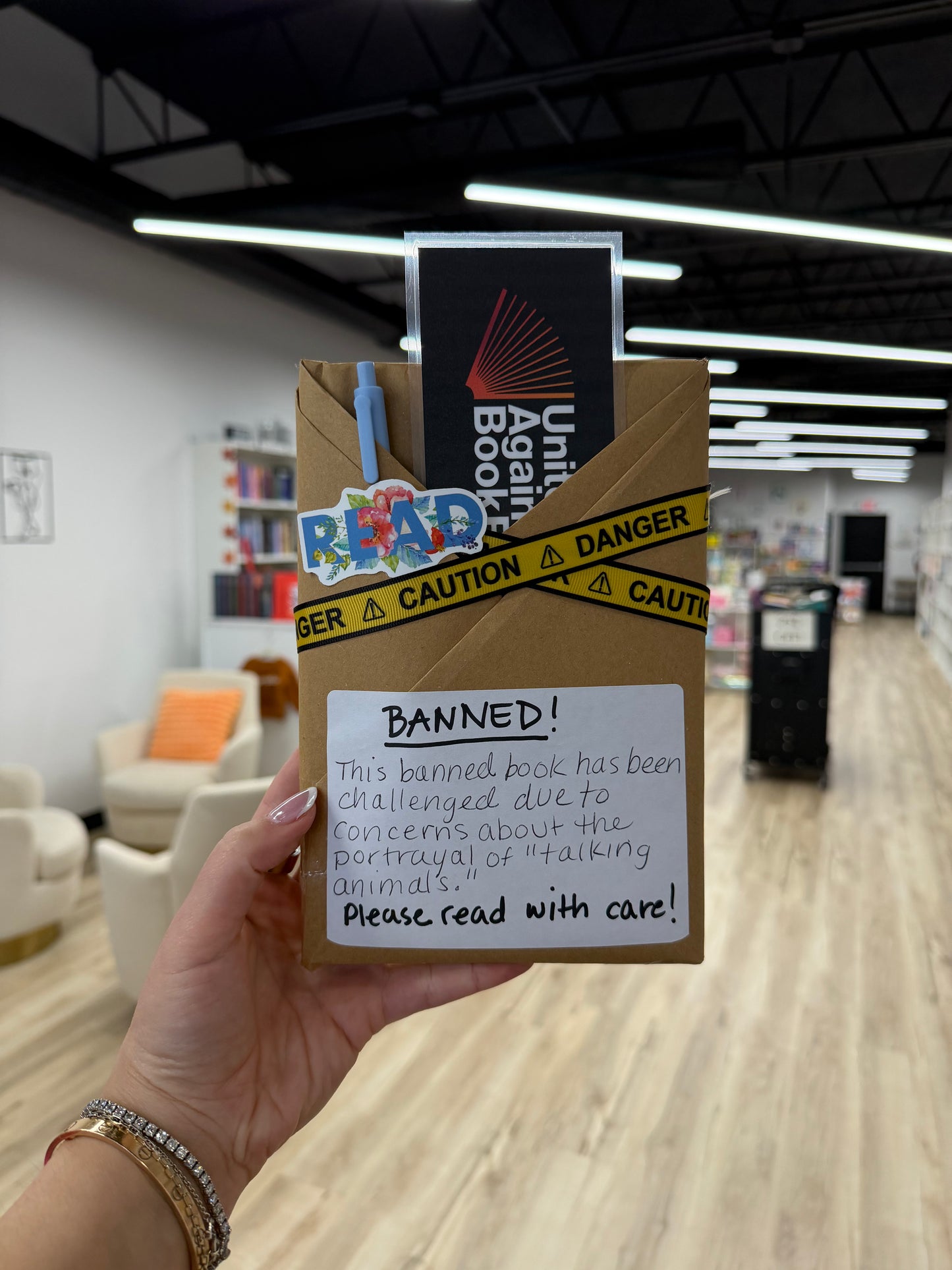 Banned Blind with a Book