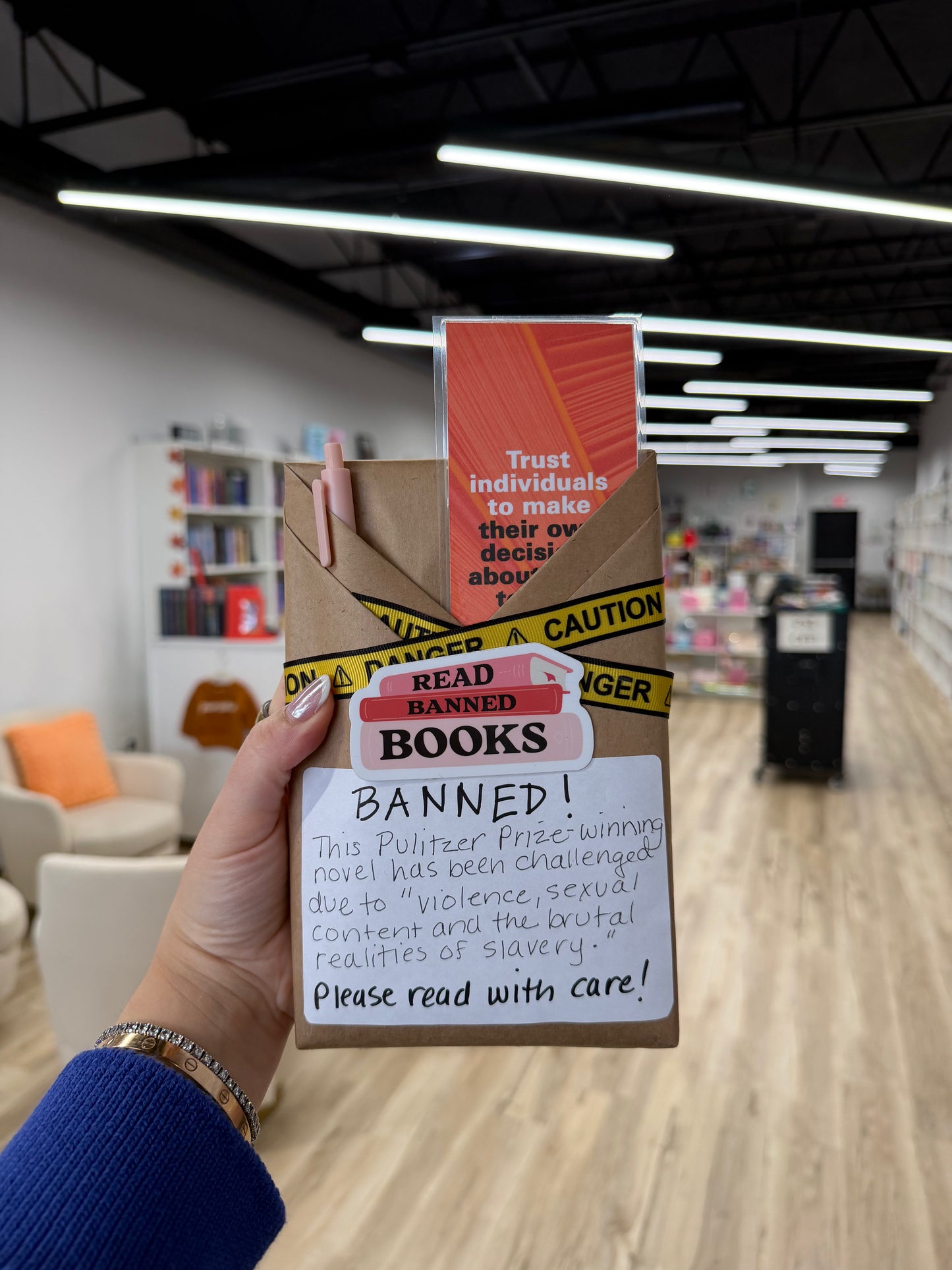Banned Blind with a Book