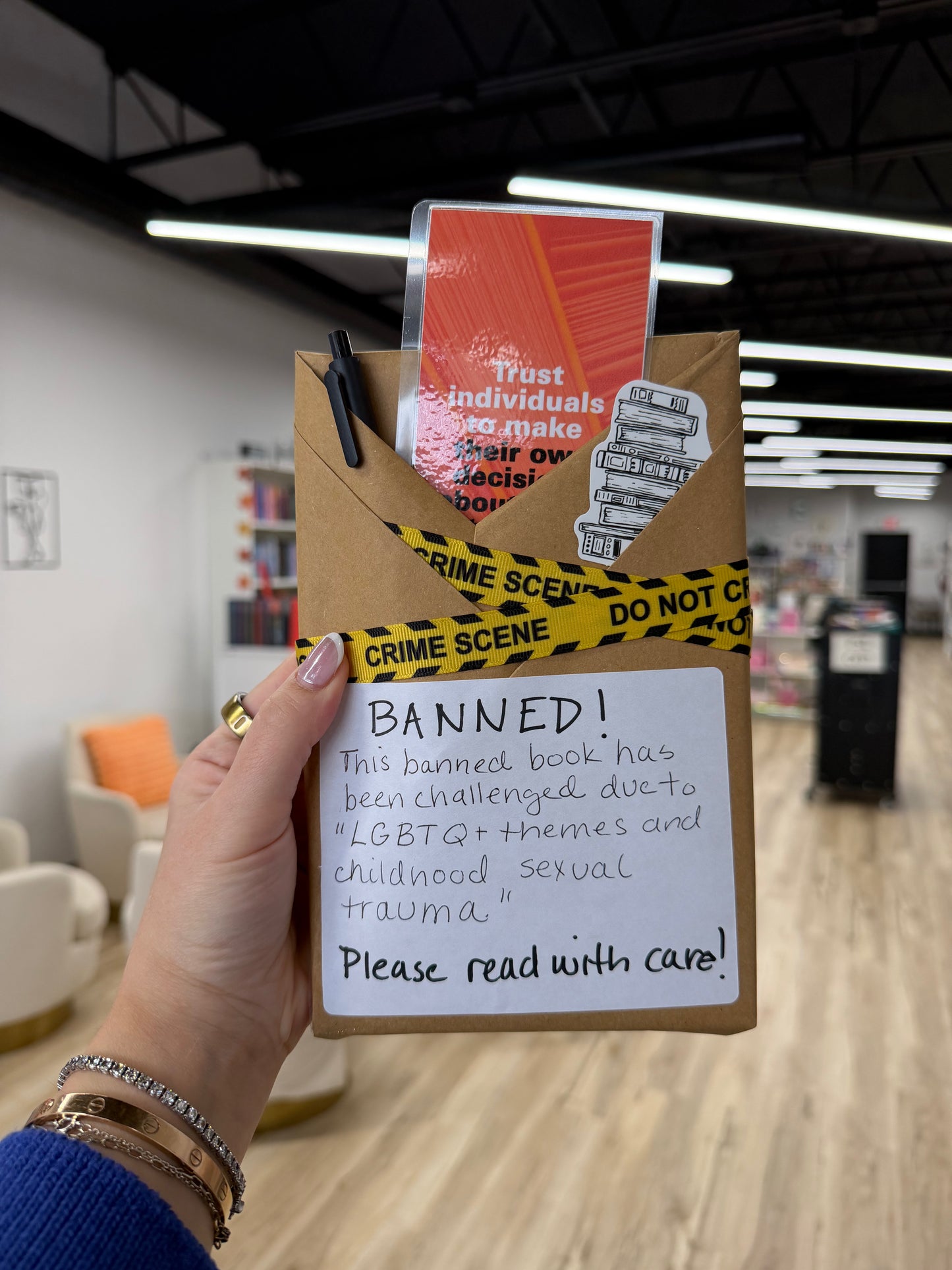 Banned Blind with a Book